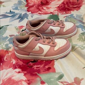 Nike Kids Blush Pink and White Sneakers